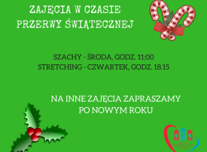 Zajęcia w czasie przerwy świątecznej