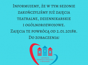 Ważna informacja dot. zajęć dla dzieci i młodzieży Ważna informacja dot. zajęć dla dzieci i młodzieży